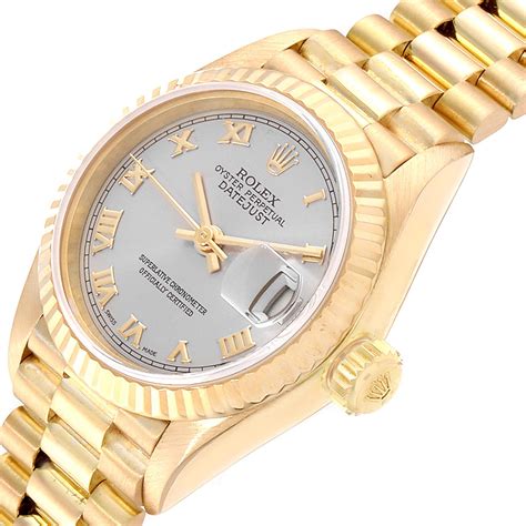 womens gold rolex president|18k gold rolex women's watch.